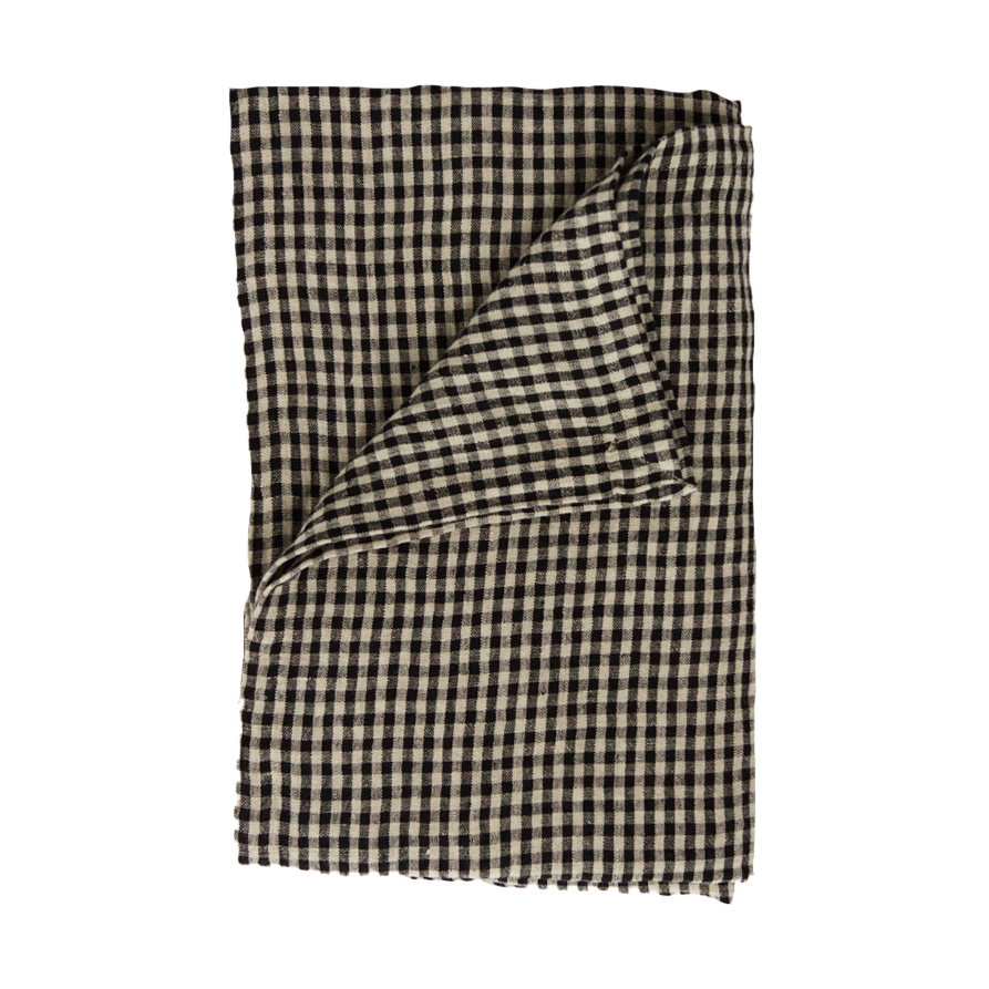 Olsson & Jensen Nappe en lin Vipa 150x300 cm Noir-sable