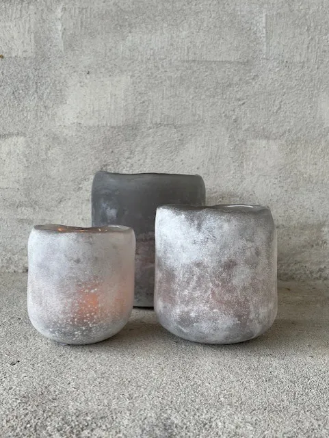 Photophore Halde 12 cm, Gris Olsson & Jensen