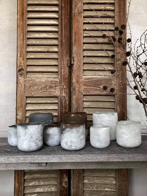 Photophore Halde 12 cm, Gris Olsson & Jensen