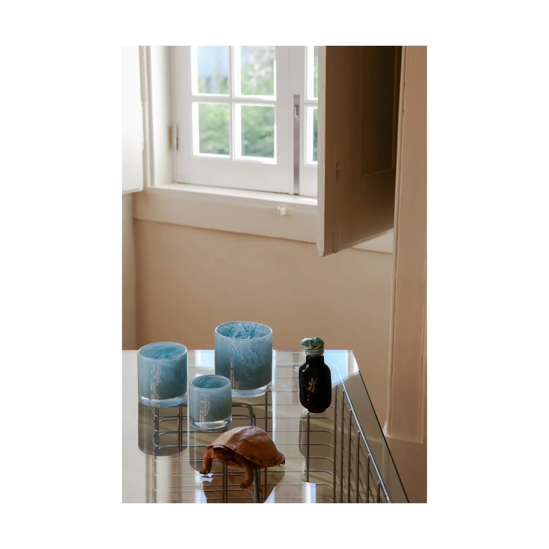 Photophore Nilla 12 cm, Bleu clair Olsson & Jensen