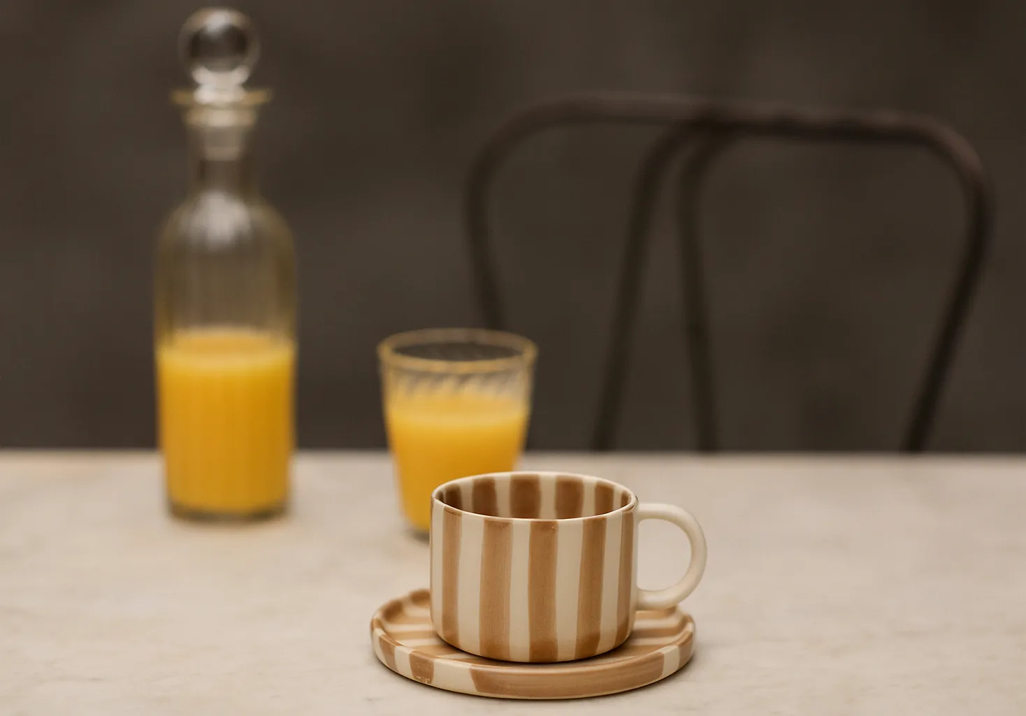 Tasse avec soucoupe Monica lot de 4 - Beige Olsson & Jensen