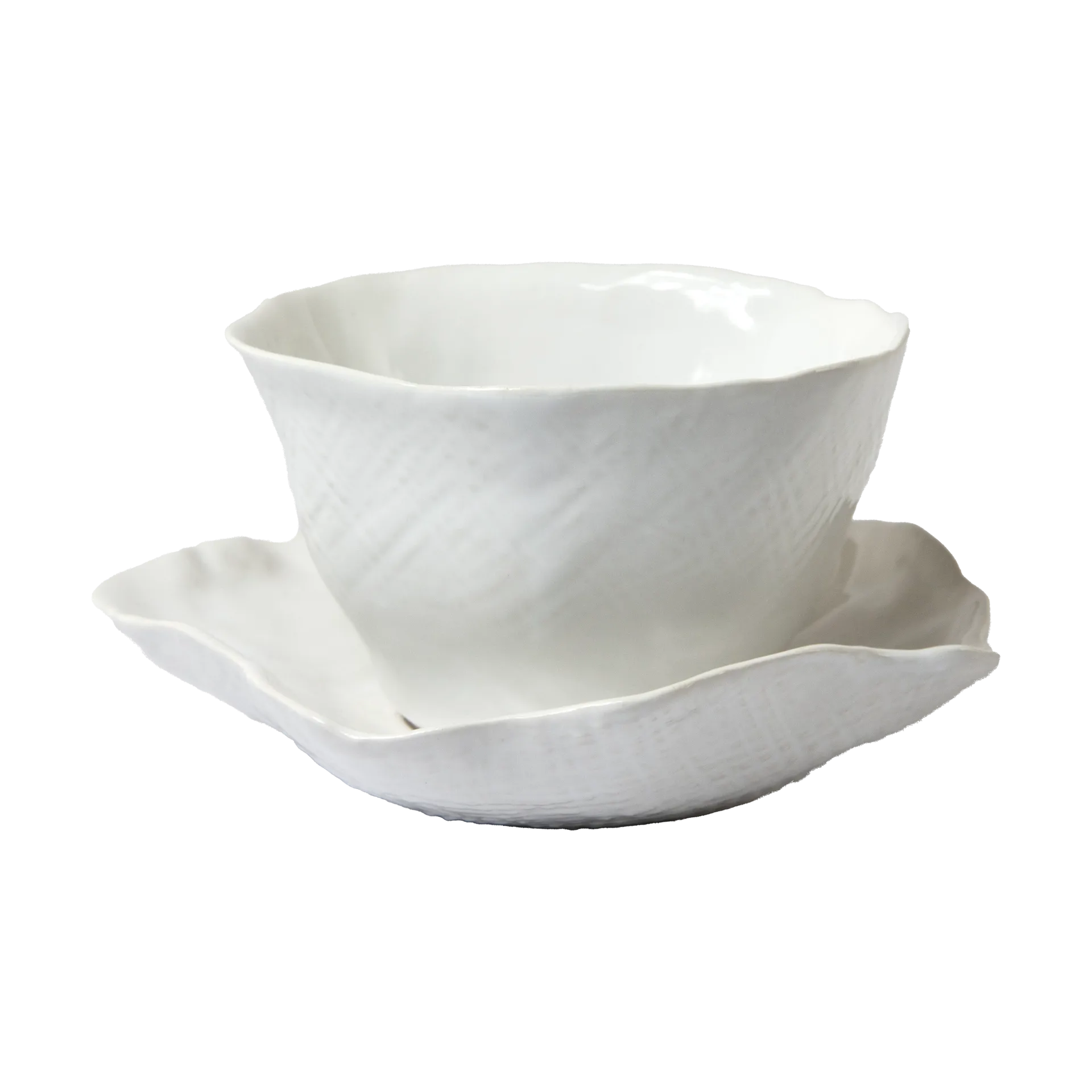 Tasse Clair avec soucoupe, Blanc Olsson & Jensen