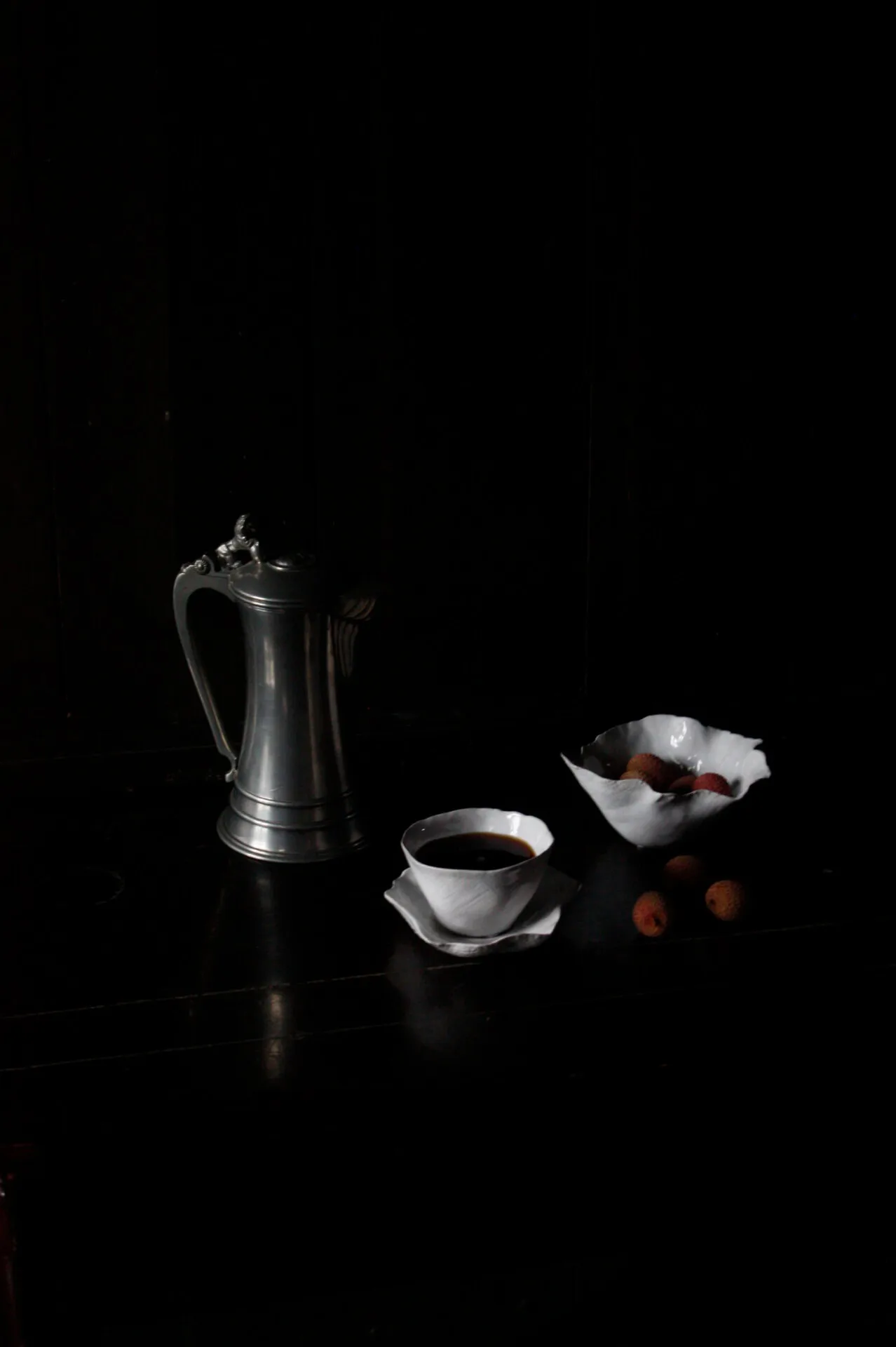 Tasse Clair avec soucoupe, Blanc Olsson & Jensen