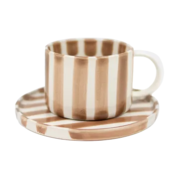 Tasse et soucoupe Monica - Beige - Olsson & Jensen