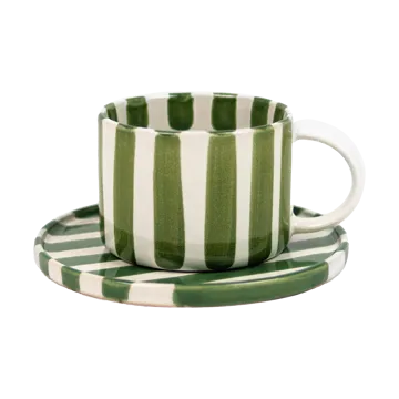 Tasse et soucoupe Monica - Vert - Olsson & Jensen