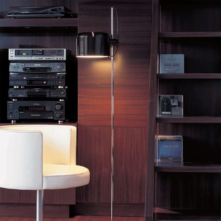 Lampadaire Coupé 3321, black, structure chromée Oluce