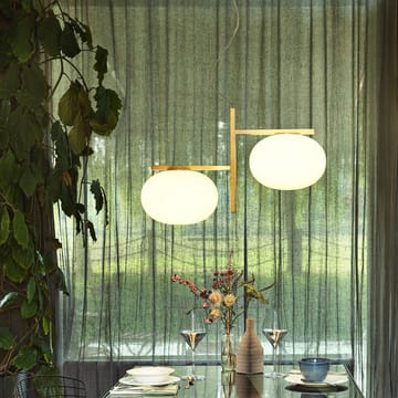 Suspension Alba 468 - opale, laiton - Oluce