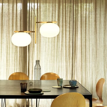 Suspension Alba 468 - opale, laiton - Oluce