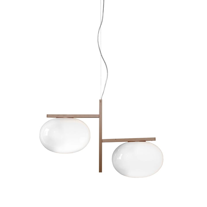 Suspension Alba 468 - opale, laiton - Oluce