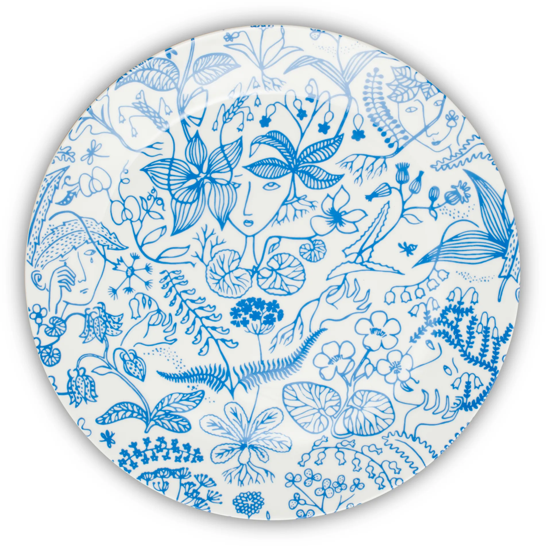 Assiette Grazia 27 cm, Bleu-blanc Opto Design