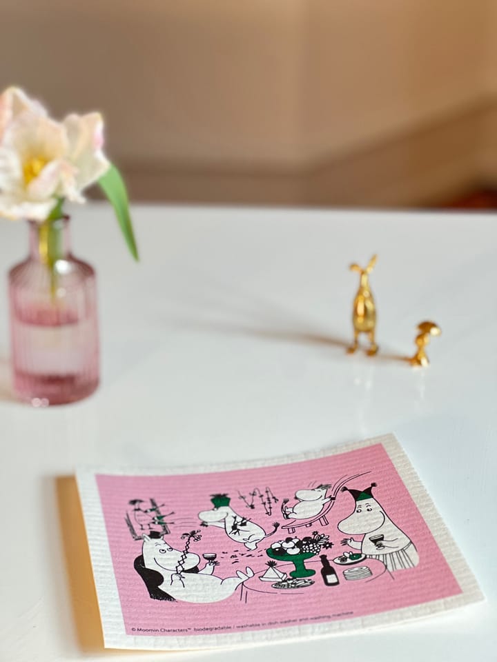 Chiffon à vaisselle Moomin 80 17x20 cm, Rose Opto Design