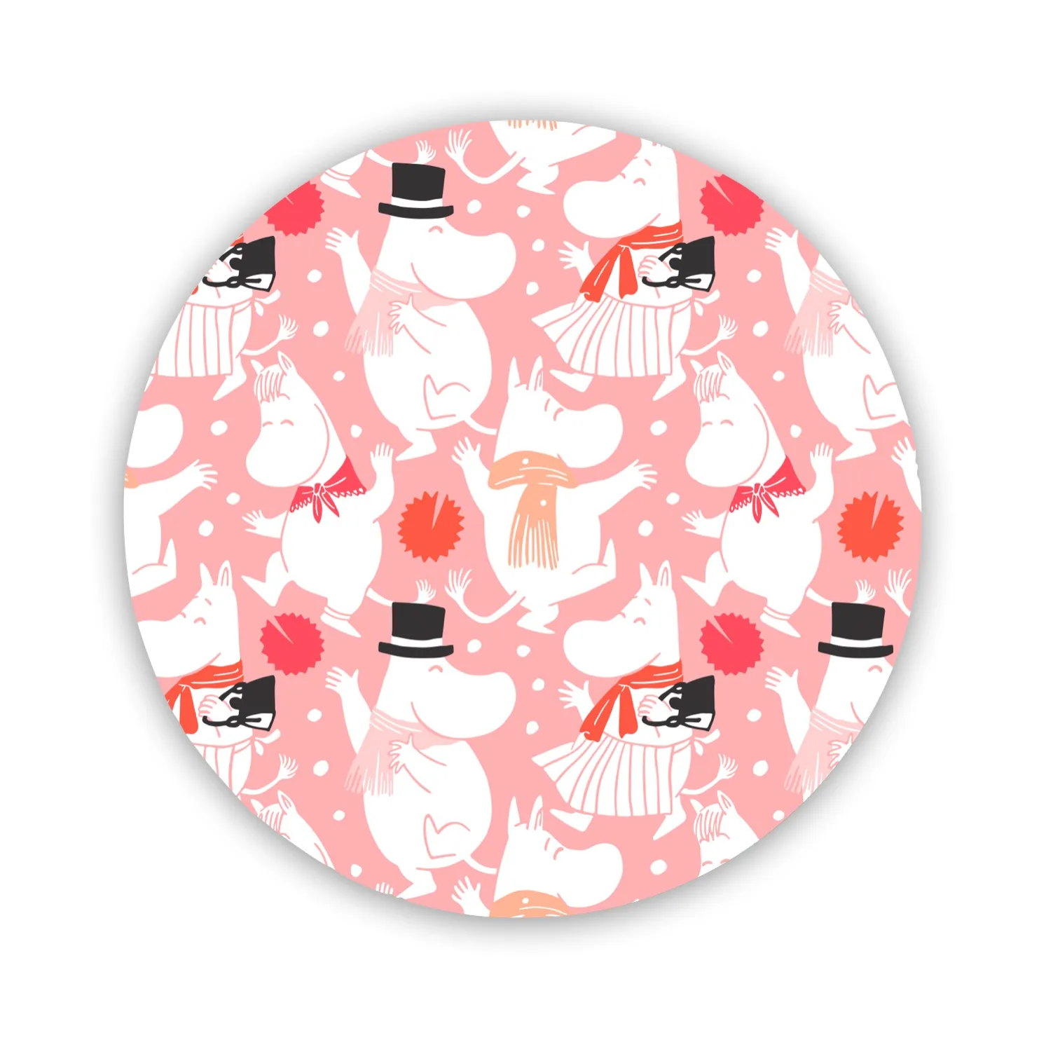 Dessous de plat Moomin Celebration Ø21 cm, Blanc-rose Opto Design