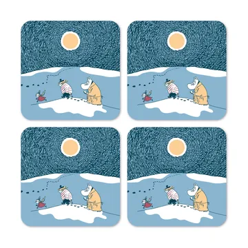 Dessous de verre Snow Moonlight Moomin hiver 2021 - 9x9 cm - Opto Design
