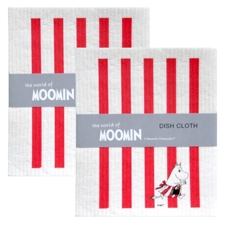 Lavette Maman Moomin lot de 2 - rouge - Opto Design