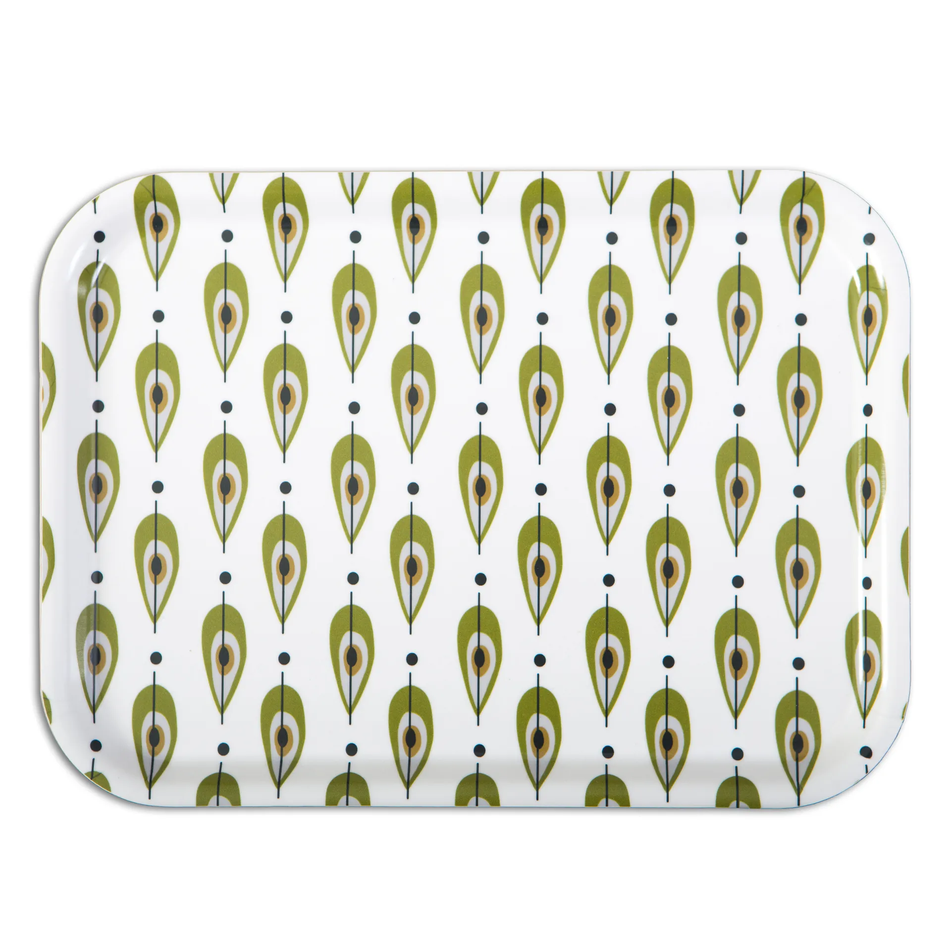 Plateau High Pears vert olive, 36x28 cm Opto Design