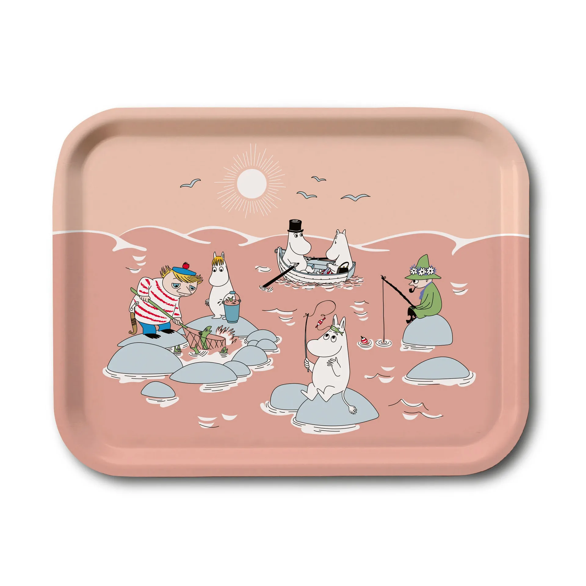 Plateau Moomin été 2022 Fiske 20x27 cm, Rose Opto Design