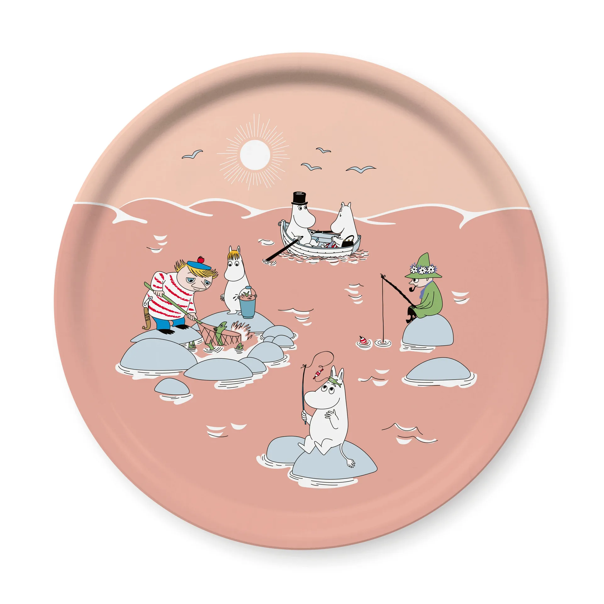 Plateau Moomin été 2022 Fiske Ø31 cm, Rose Opto Design