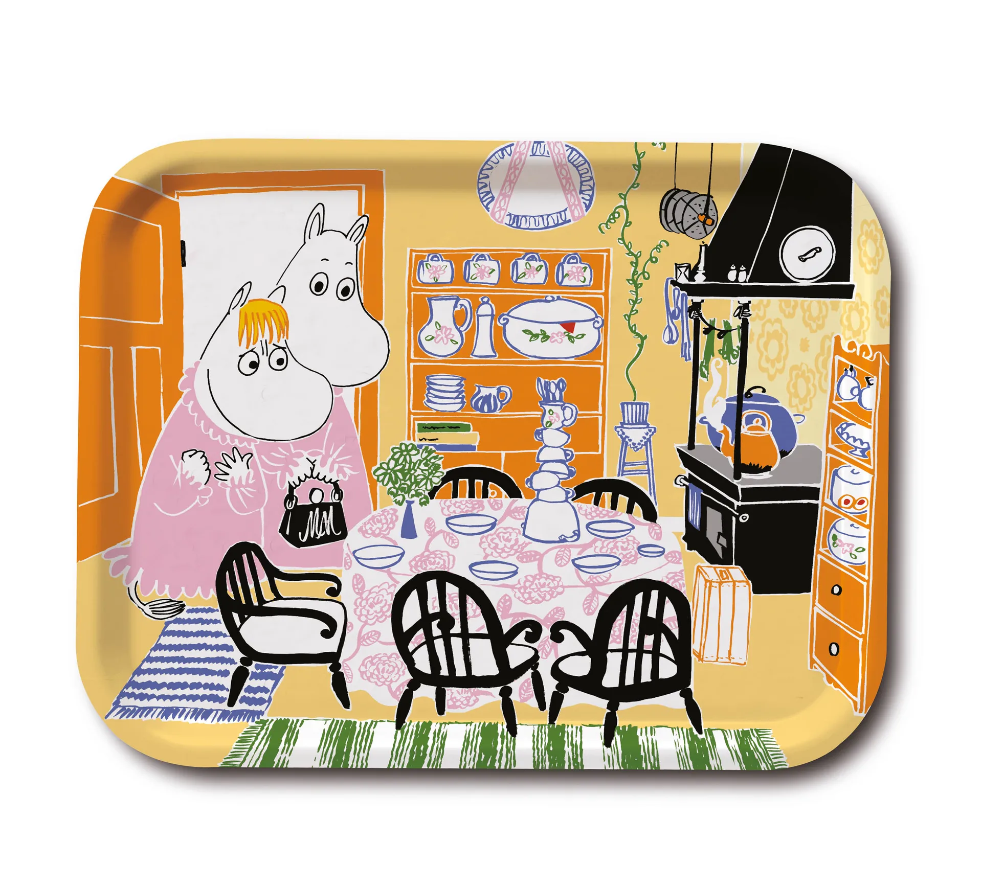 Plateau Moomin Kitchen, Jaune Opto Design