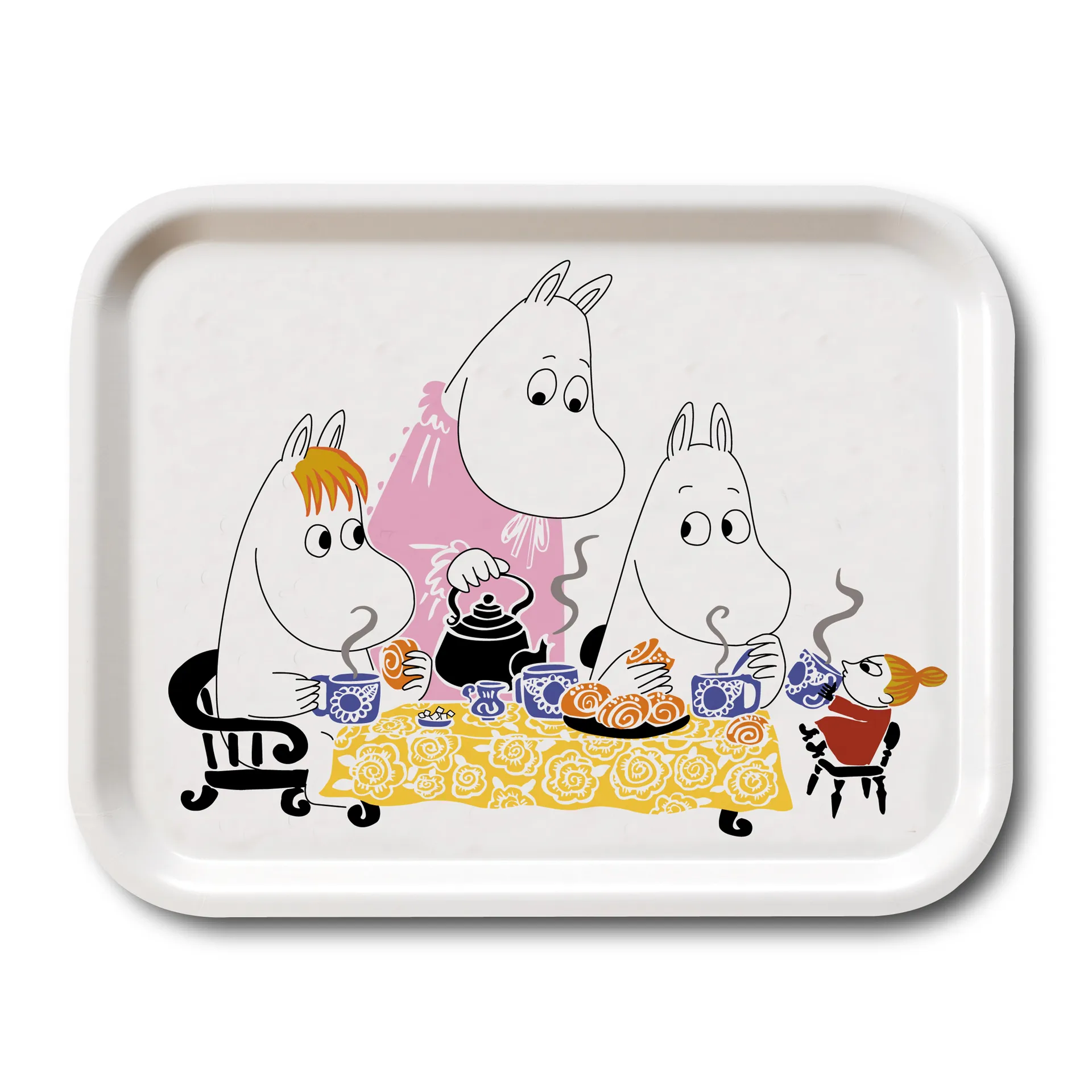 Plateau Moomin Tea party, blanc Opto Design