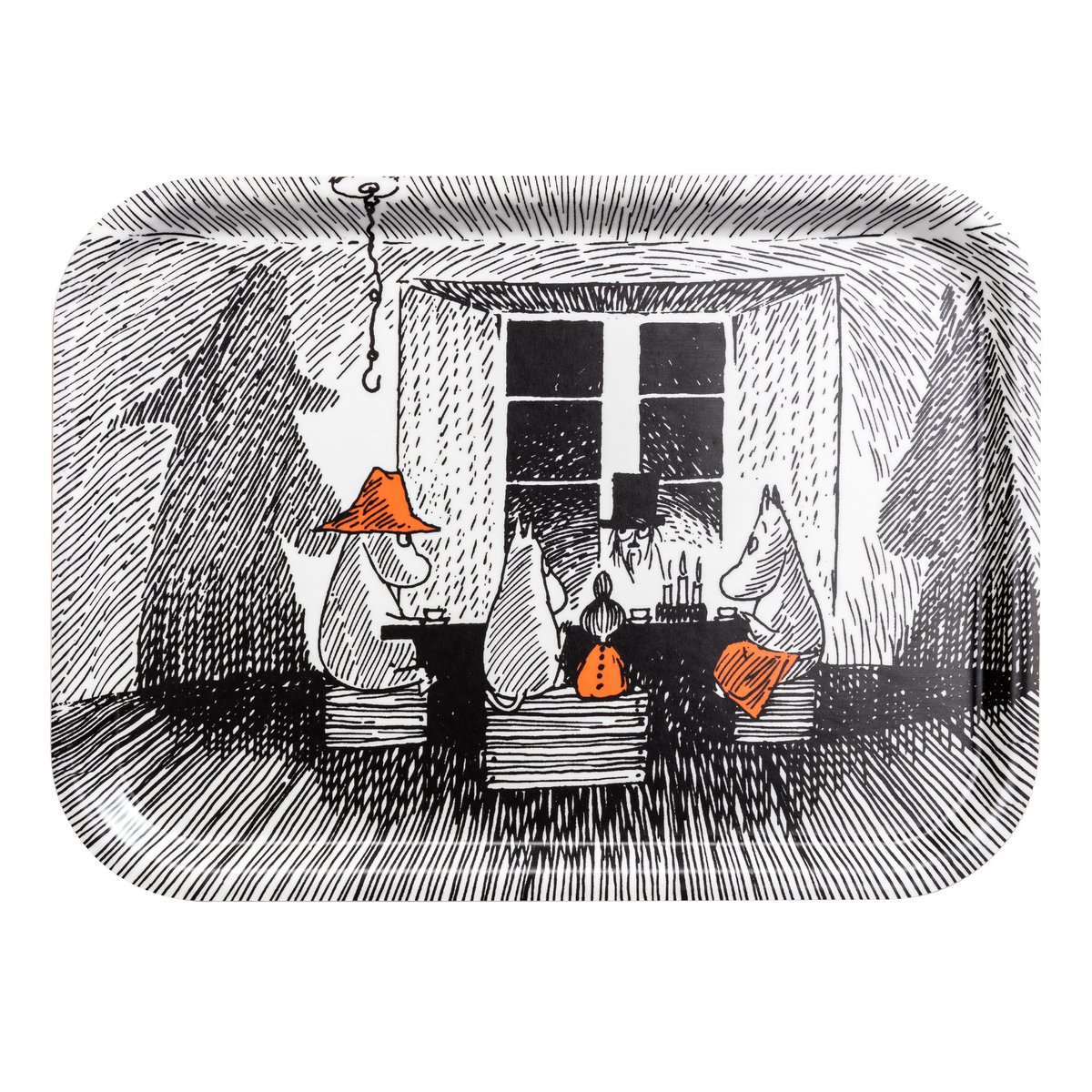 Opto Design Plateau Mumin Together 27x20 cm | Design Scandinave | Plateaux | Noir