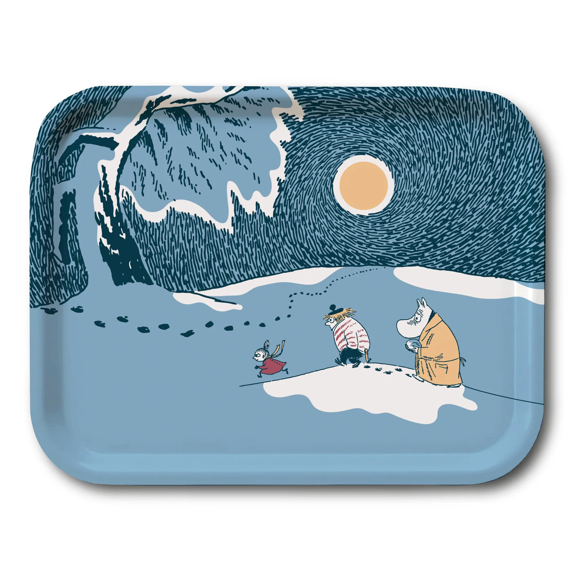 Plateau Snow Moonlight Moomin hiver 2021, 20x27 cm Opto Design