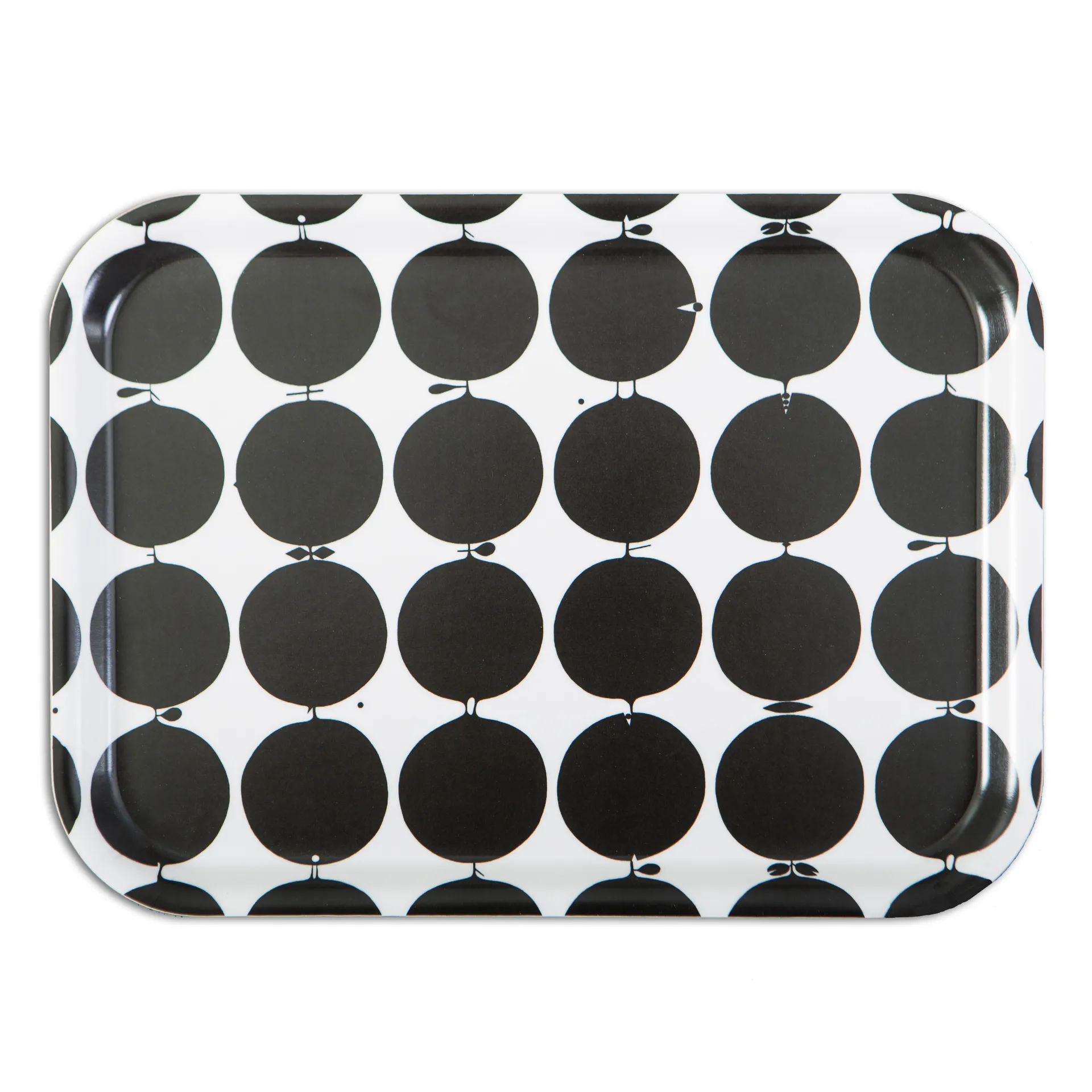 Plateau Tallyho 27x20 cm, Noir-blanc Opto Design