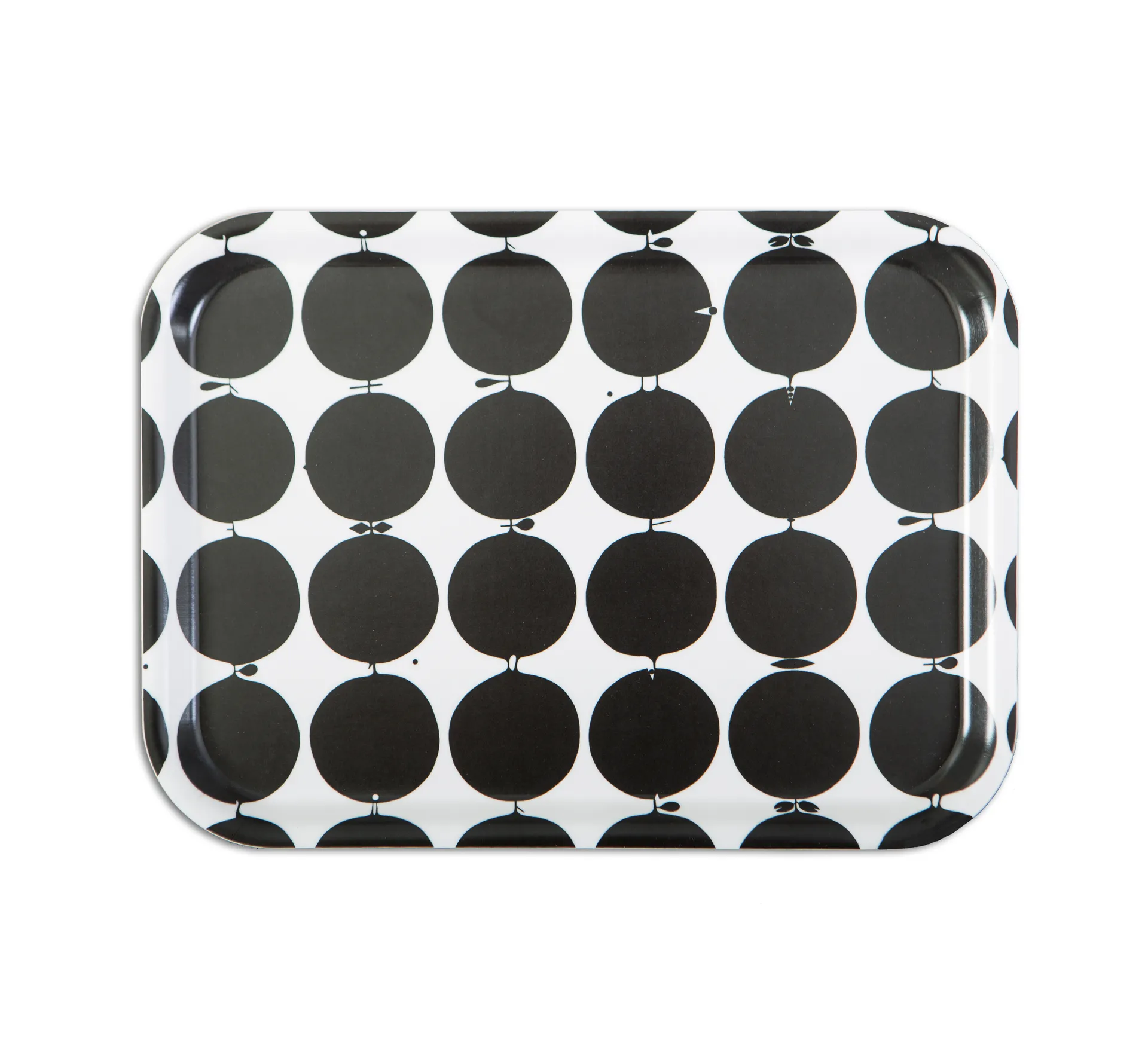 Plateau Tallyho 36x28 cm, Noir-blanc Opto Design