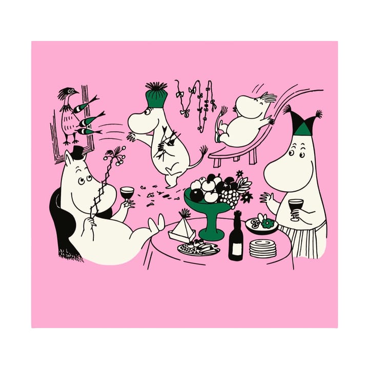 Serviettes en papier Moomin 80, Lot de 20 - Rose - Opto Design