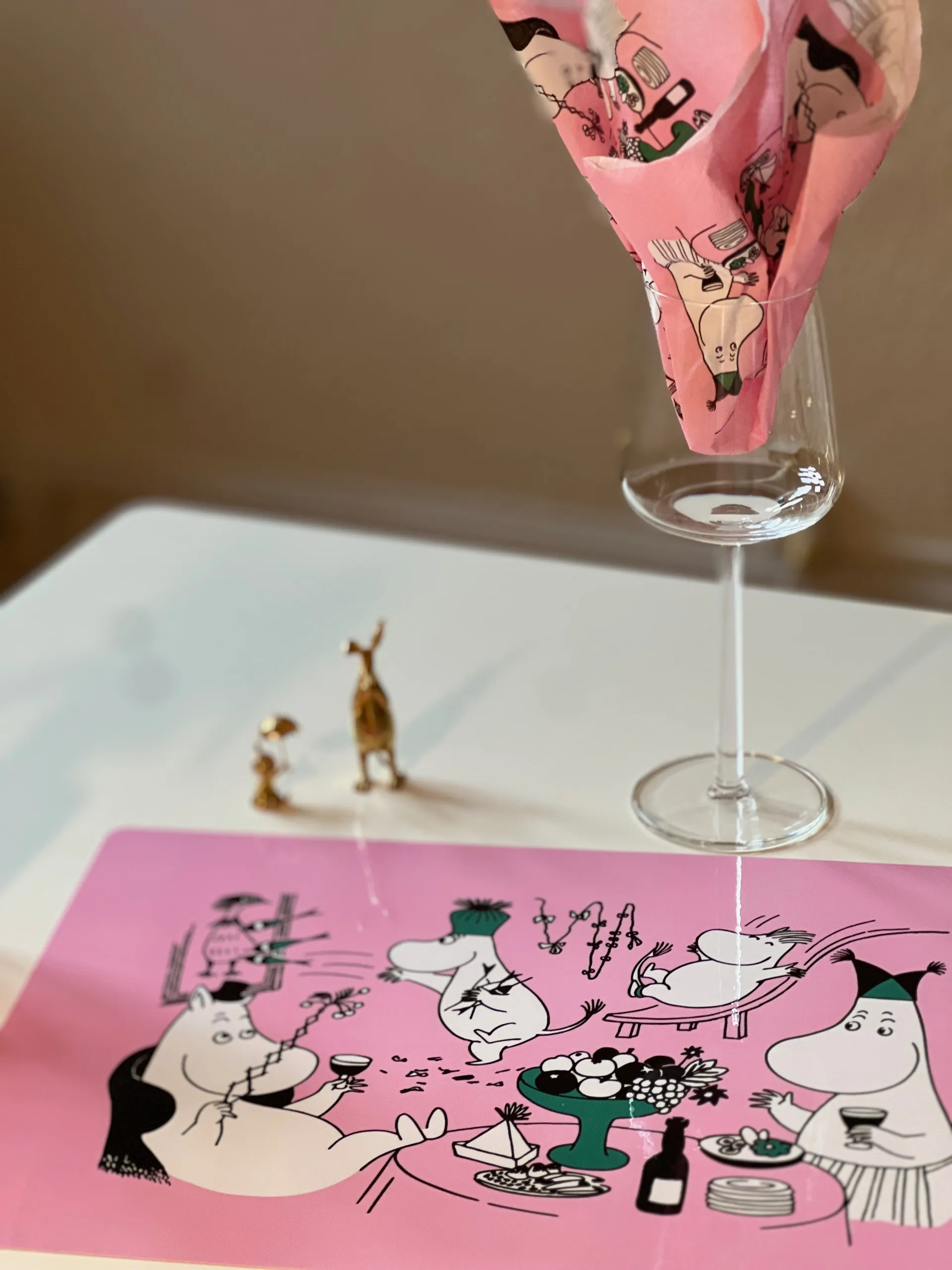 Set de table Moomin 80 27,5x40 cm, Rose Opto Design