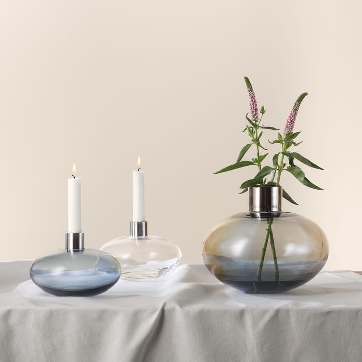 Bougeoir Pluto, Gris Orrefors