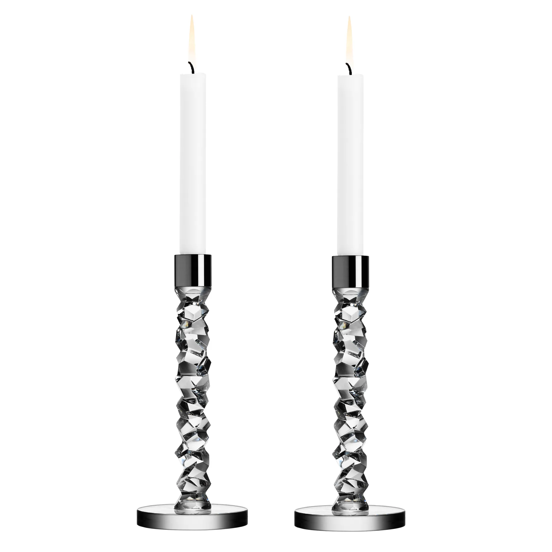 Bougeoirs Carat lot de 2, lot de 2 Orrefors