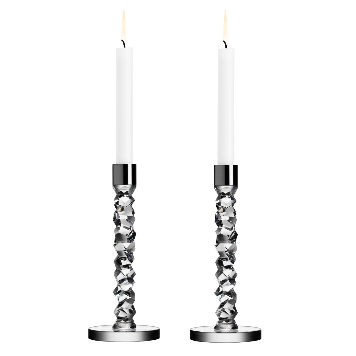 Orrefors Bougeoirs Carat lot de 2 lot de 2