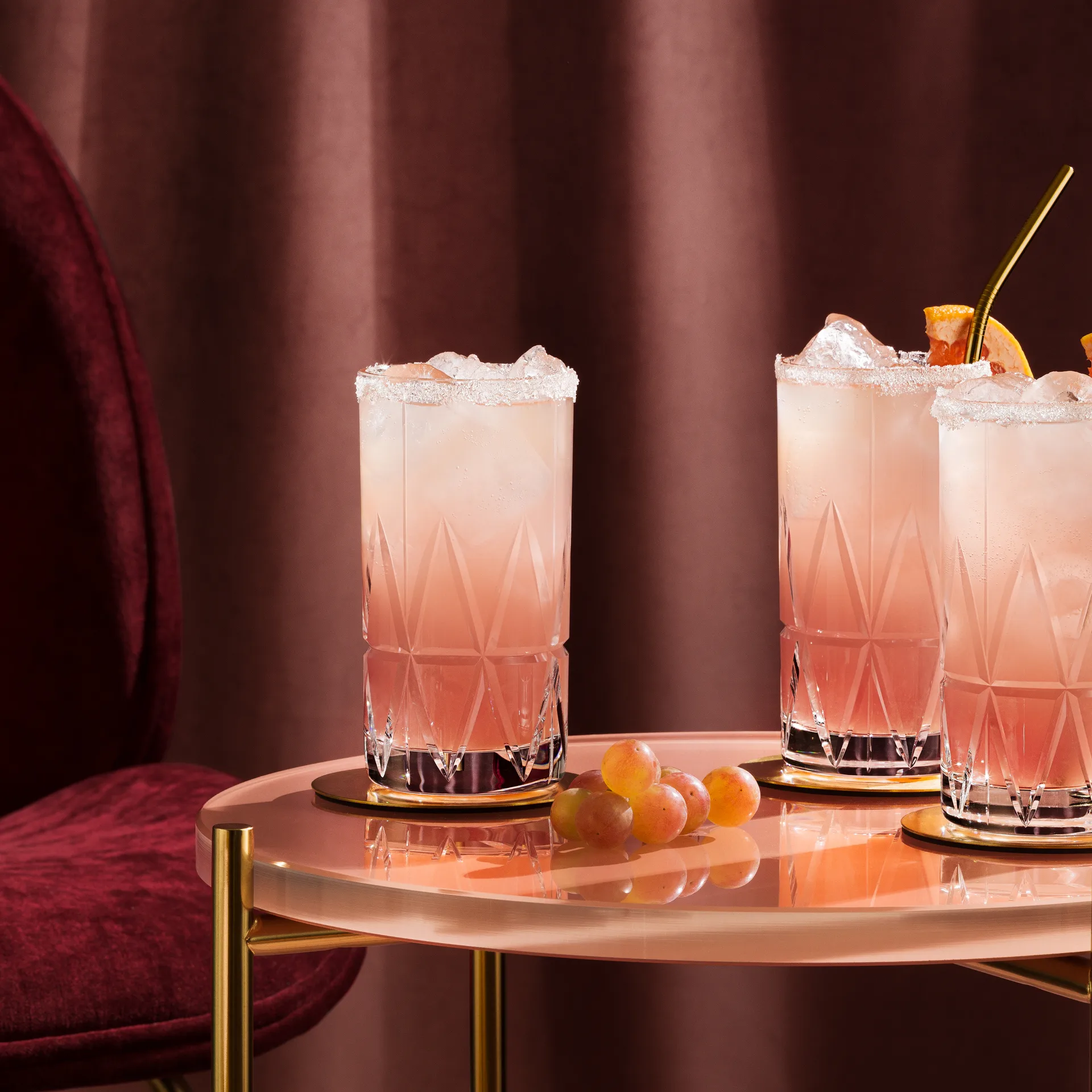 Dessous de verre avec rangement Peak Lot de 4, Laiton Orrefors