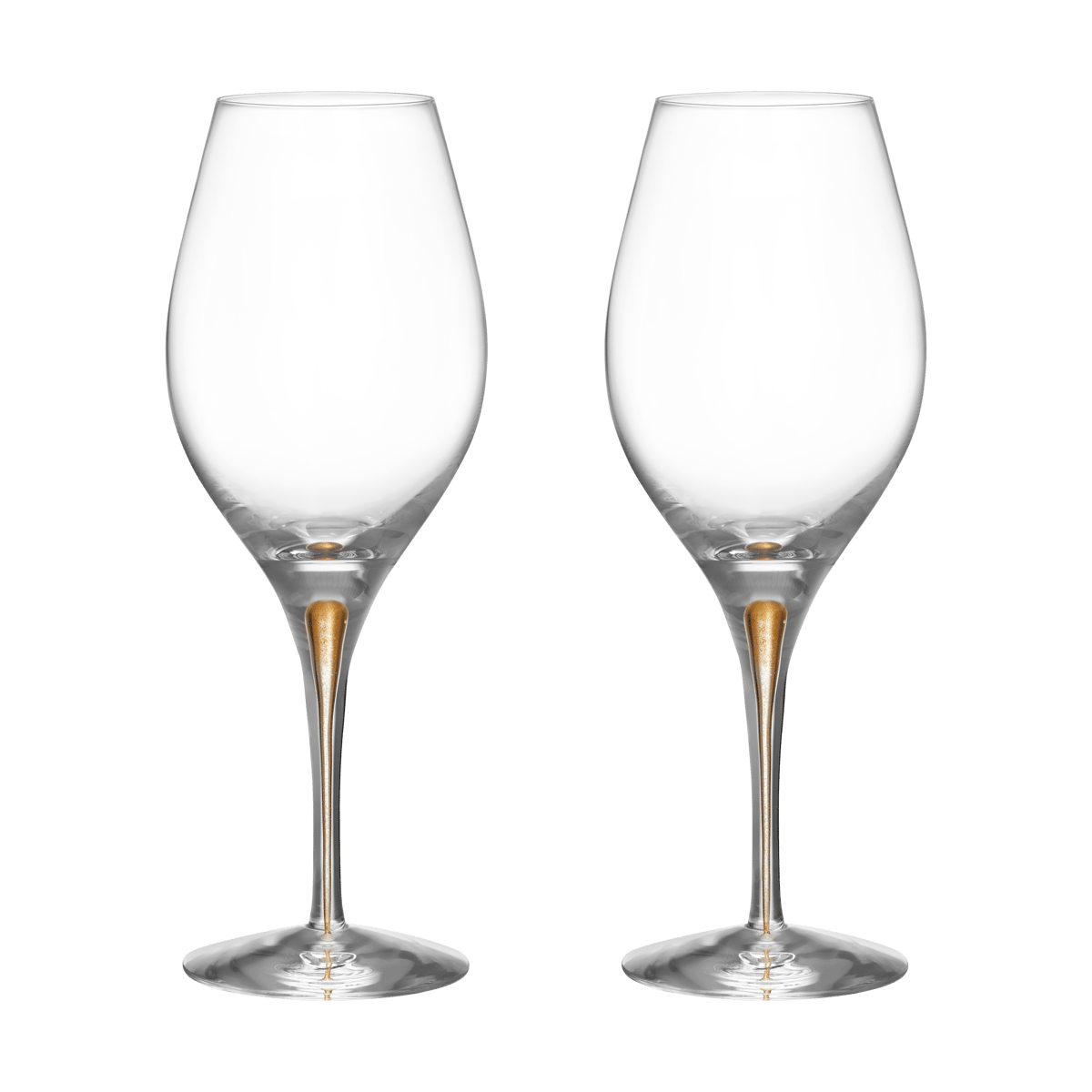 orrefors intermezzo balance verres à vin 44 cl lot de 2 or