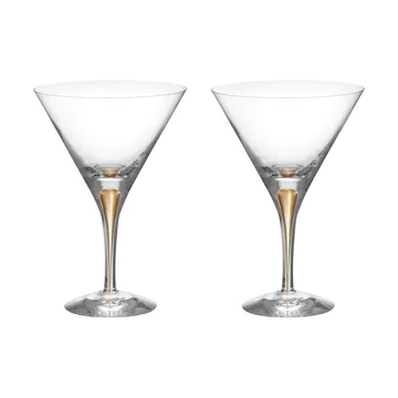 Intermezzo verres à martini 25 cl lot de 2 - Or - Orrefors