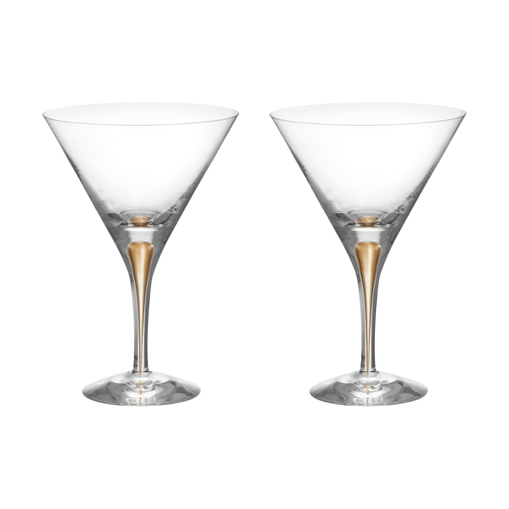Intermezzo verres à martini 25 cl lot de 2 - Or - Orrefors