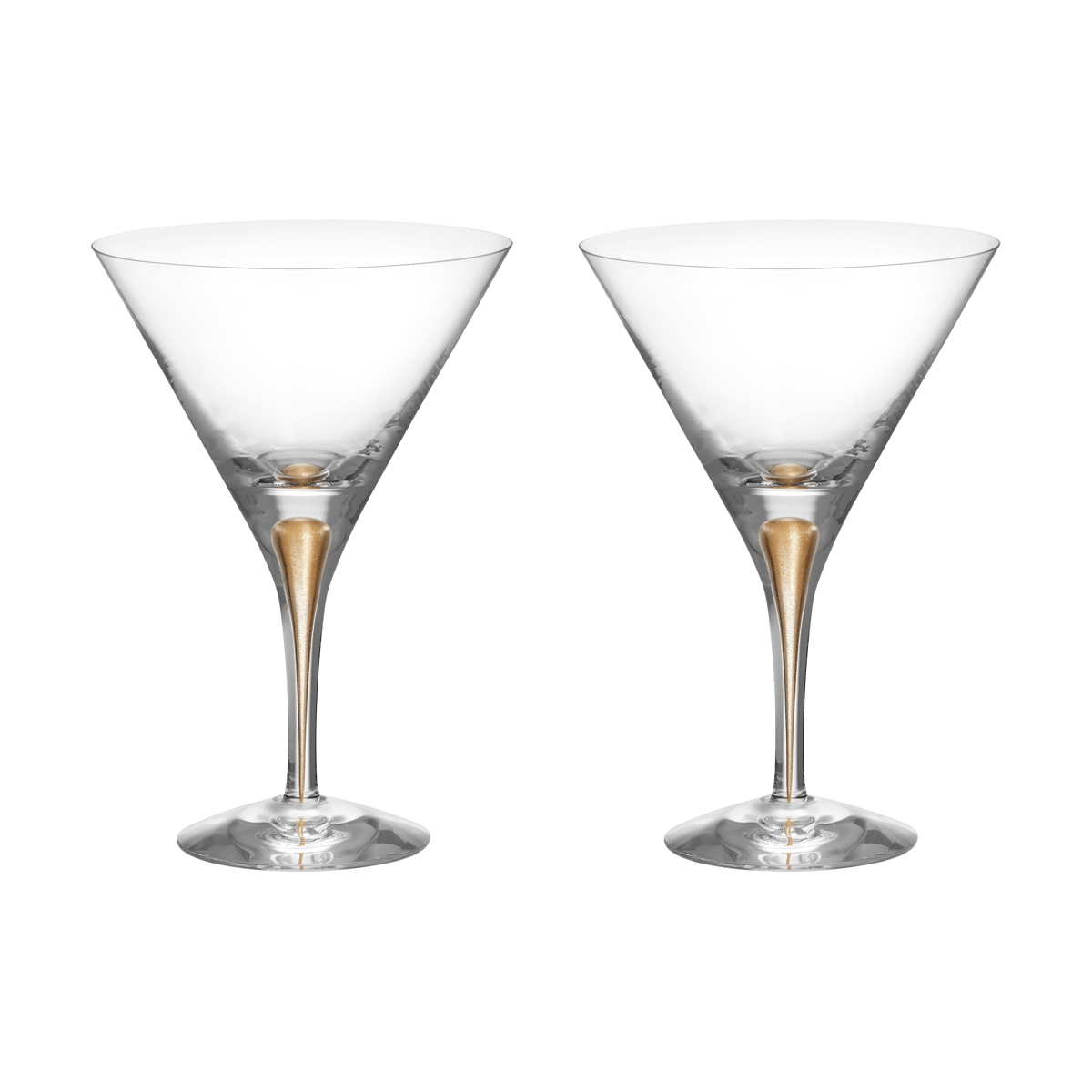 orrefors intermezzo verres à martini 25 cl lot de 2 or