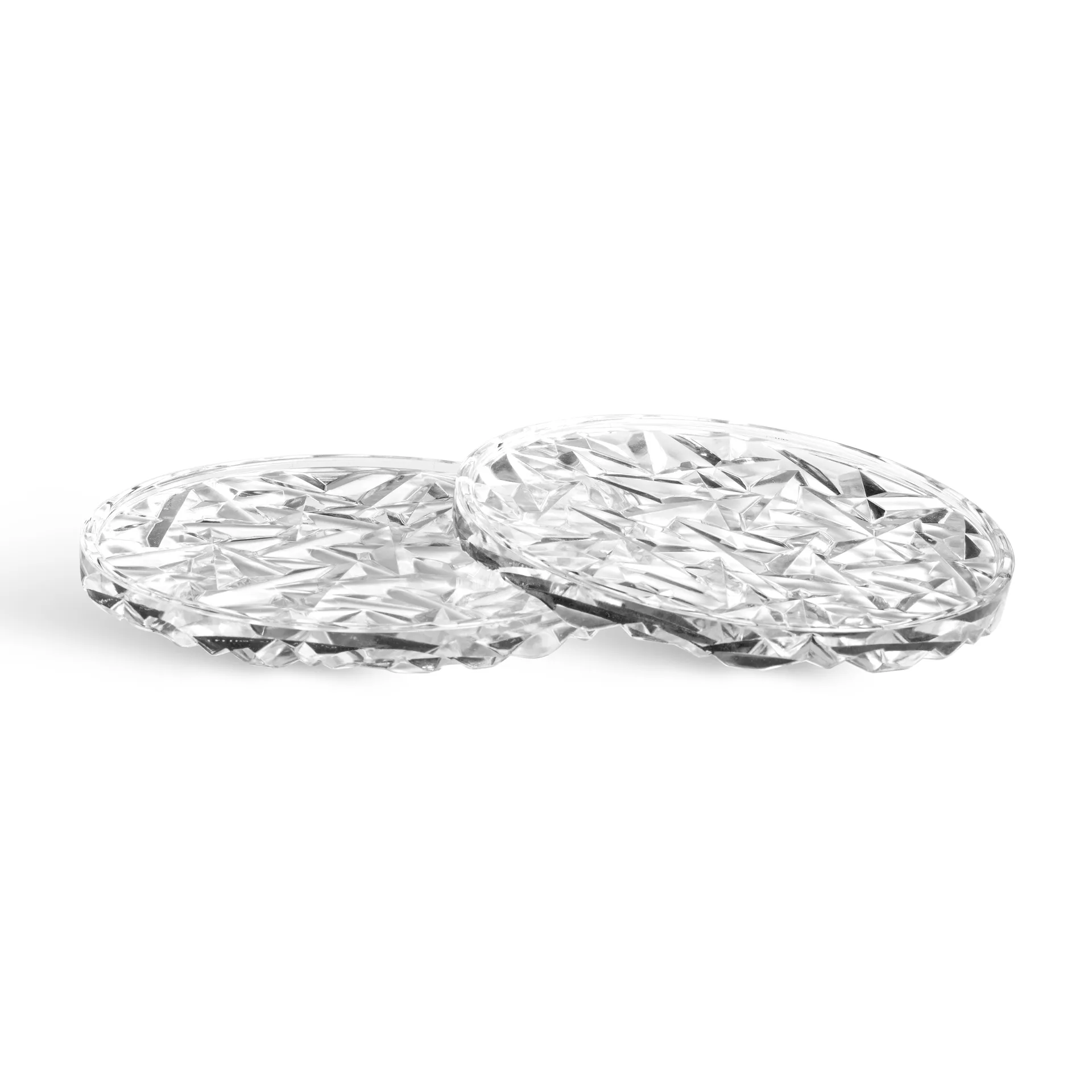 Sous-verre Carat Ø10 cm, lot de 2, Transparent Orrefors