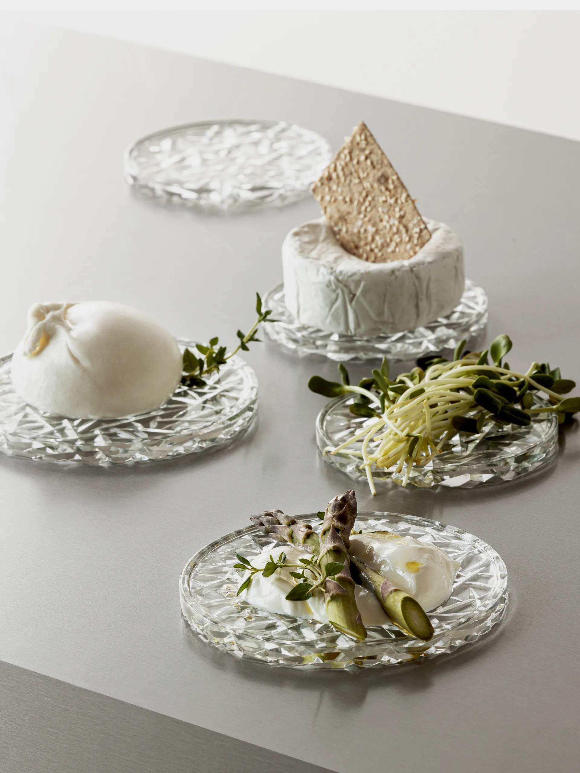 Sous-verre Carat Ø10 cm, lot de 2, Transparent Orrefors