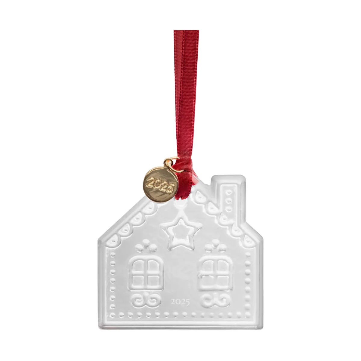 Suspension de Noël Annual Holiday Ornament, Maison en pain d'épices 2025 Orrefors