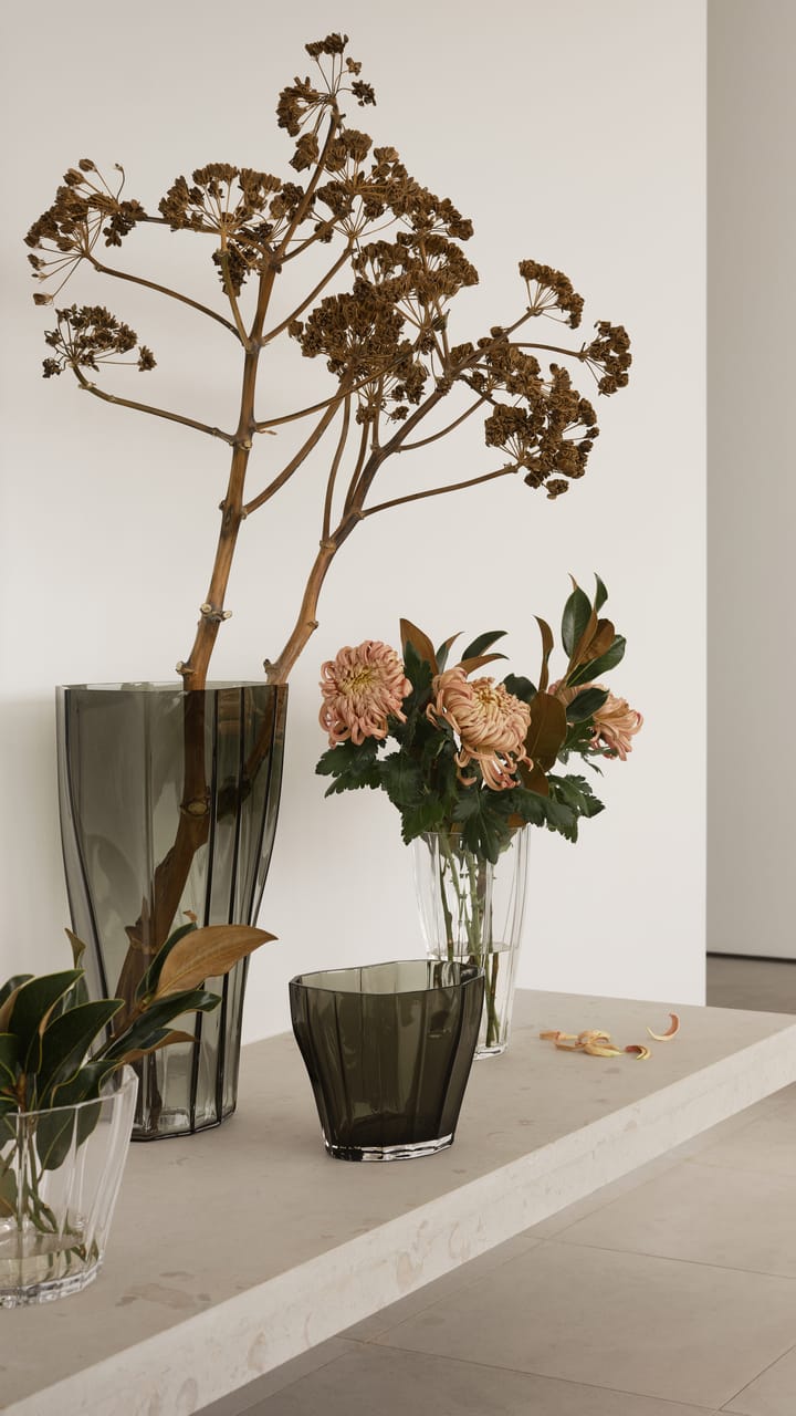 Vase Reed 17,5 cm - Vert mousse - Orrefors