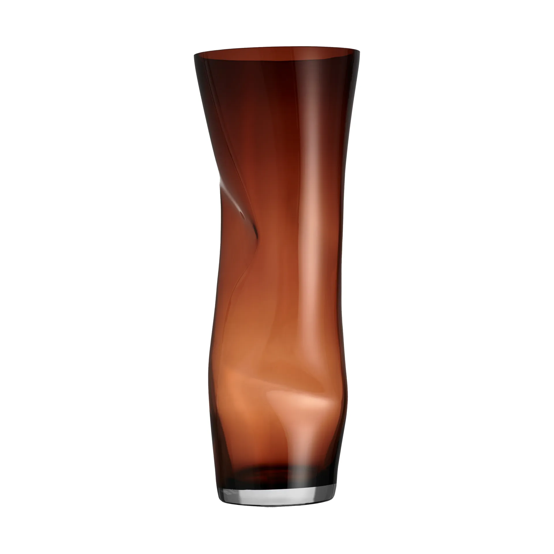 Vase Squeeze, Sunset brown Orrefors