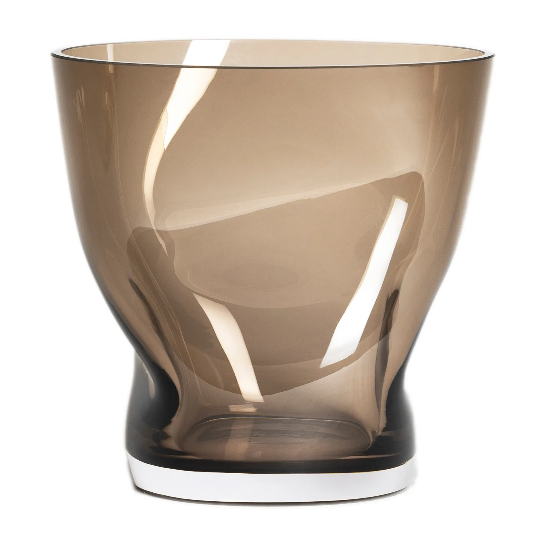 Vase tulipe Squeeze 18 cm, Marron Orrefors