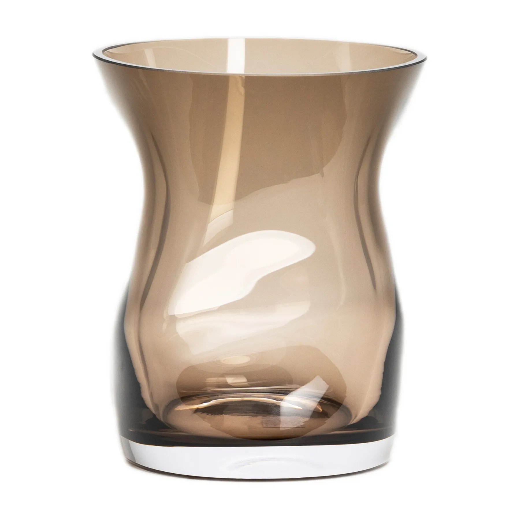 Vase tulipe Squeeze 18 cm, Marron Orrefors