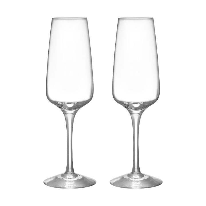 Verre à champagne Pulse 28 cl Lot de 2 - Transparent - Orrefors