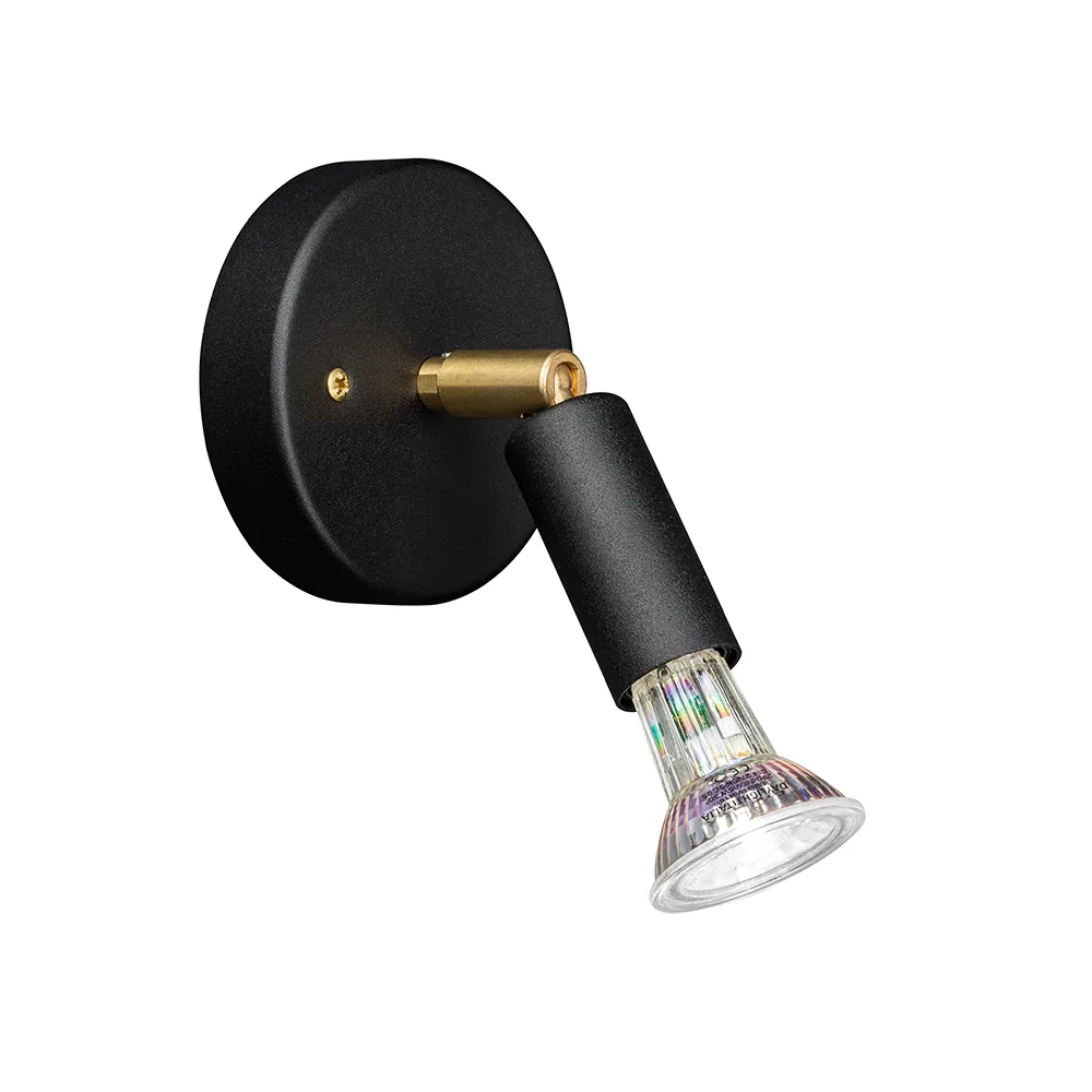 Applique Star 1, noir, avec câble et gradateur Örsjö Belysning