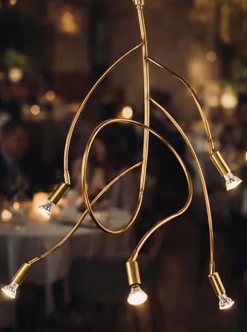 Lampe de plafond Ranka 5 - Laiton brut - Örsjö Belysning