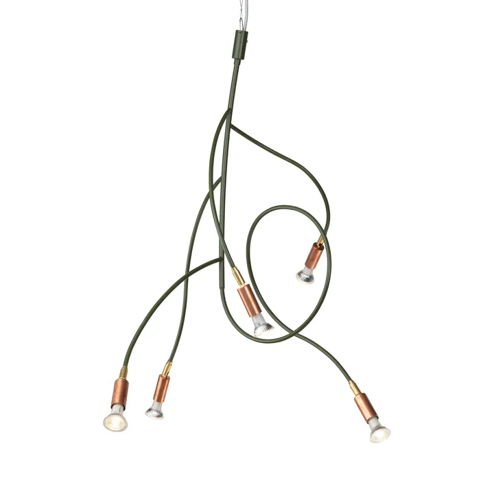 Lampe de plafond Ranka 5 - Vert olive - Örsjö Belysning