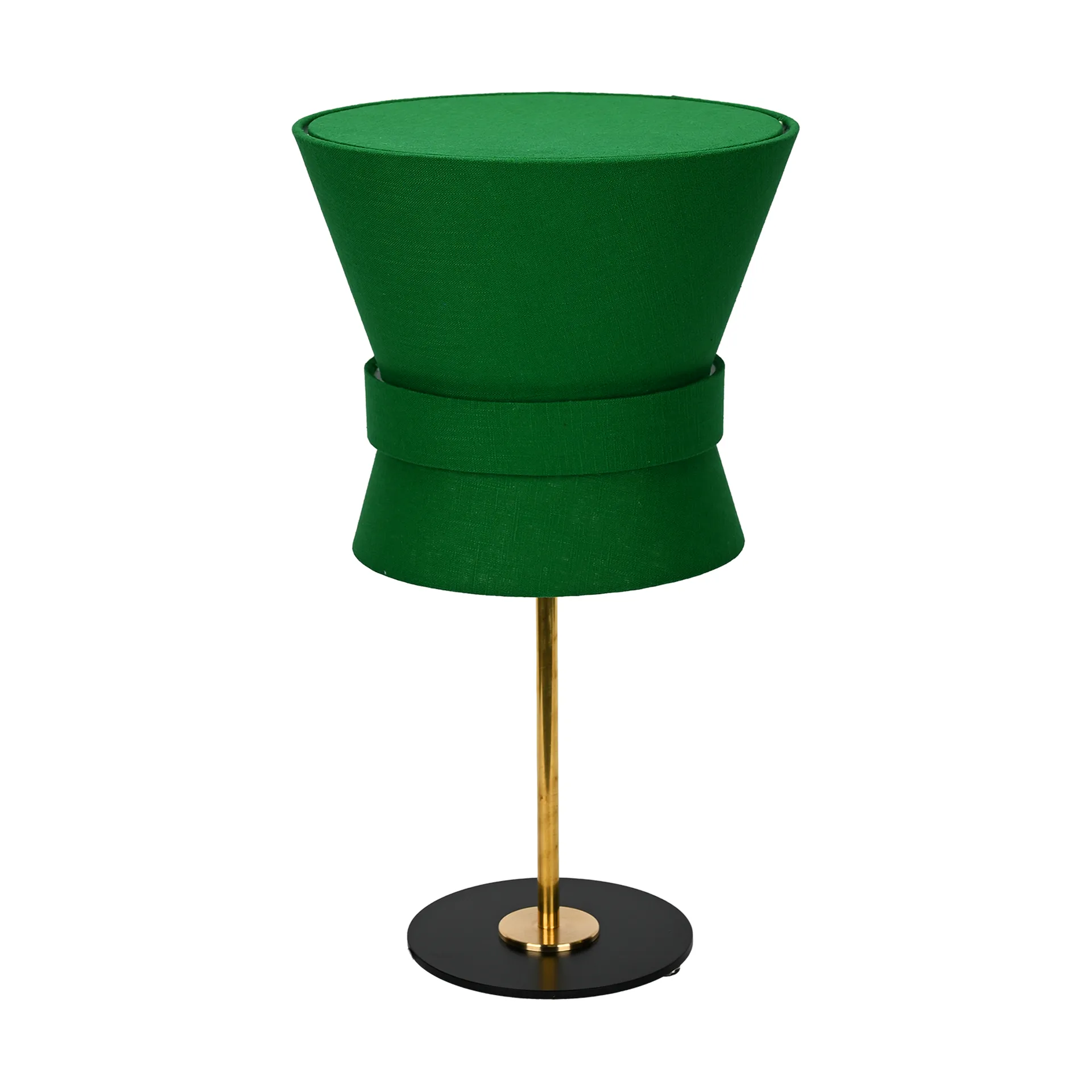 Lampe de table Bow, Laiton brut-emerald green, petit 50 cm Örsjö Belysning