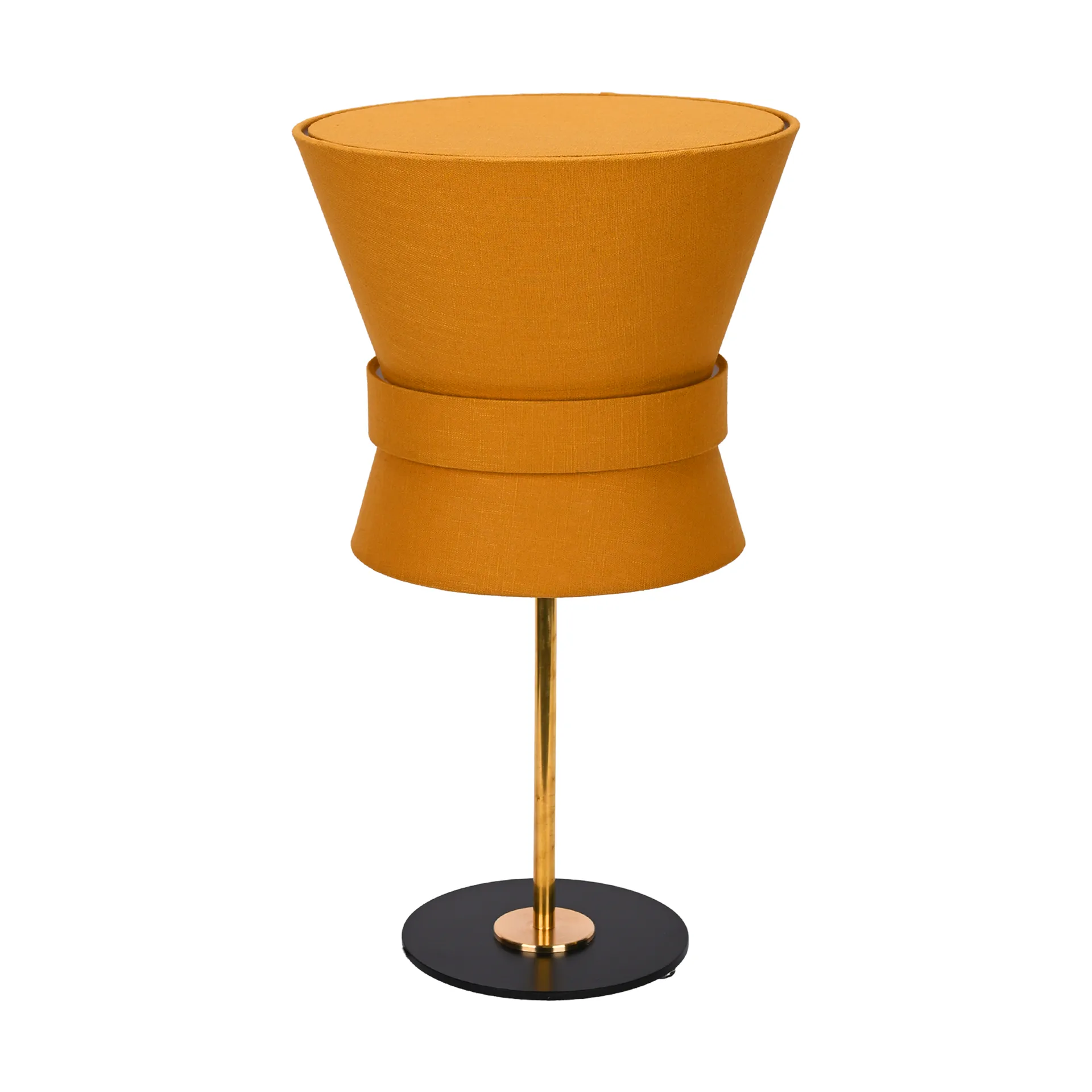 Lampe de table Bow, Laiton brut-yellow ochre, small 50 cm Örsjö Belysning